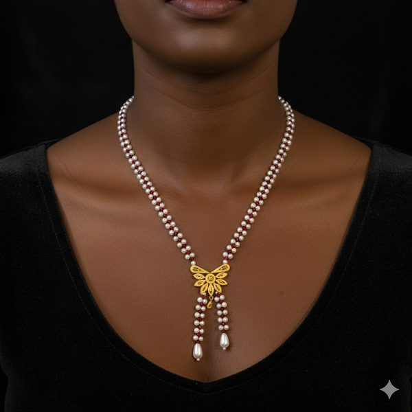 GOLD MOTI HAR- CDMZWR (GMP22) BIS CERTIFIED WGT: 1.250 GM APPROX HUID HALLMARK 916 22KT GOLD TIE CHAIN 1 PIECE FOR YOUR BEAUTIFUL WIFE.