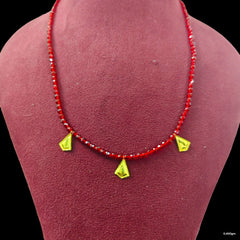 GCS22K- WGT: 0.400 GM APPROX HUID HALLMARK 22KT GOLD MOTI SELIHAR 1 PIECE WITH CRYSTAL CHAIN.(BNDKSY)