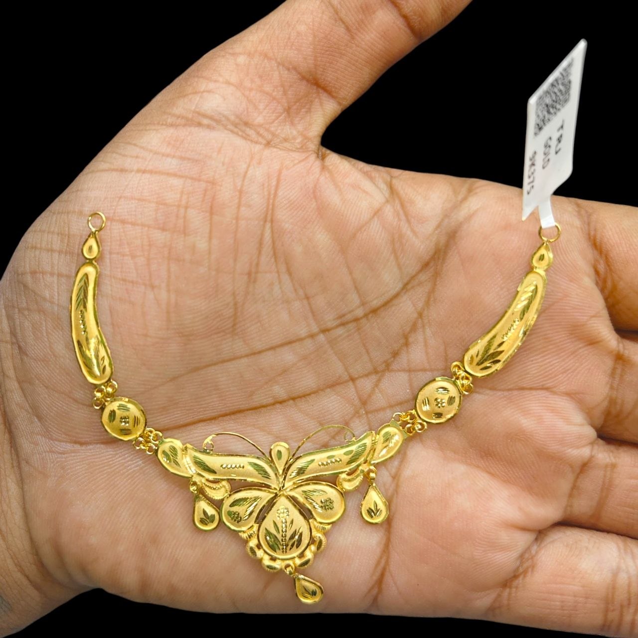 GOLD CHOKER NECKLACE-(WGT: 2.725 GM APPROX) BIS CERTIFIED HUID HALLMARK 9KT GOLD NECKLACE 1 PIECE FOR WOMEN.