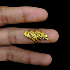LADIES RING- (2SMUJI) (SIZE: 10) (WGT: 0.860 GM APPROX) BIS CERTIFIED HUID HALLMARK 9KT GOLD FINGER RING FOR WOMEN 1 PIECE