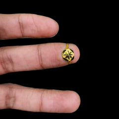 BABY JEWELLERY- TRJ (PRY17S) (WGT: 0.230 GM APPROX) 375 9KT HUID HALLMARK GOLD BABY FINGER RING 1 PIECE FOR RICE CEREMONY & BIRTHDAY.