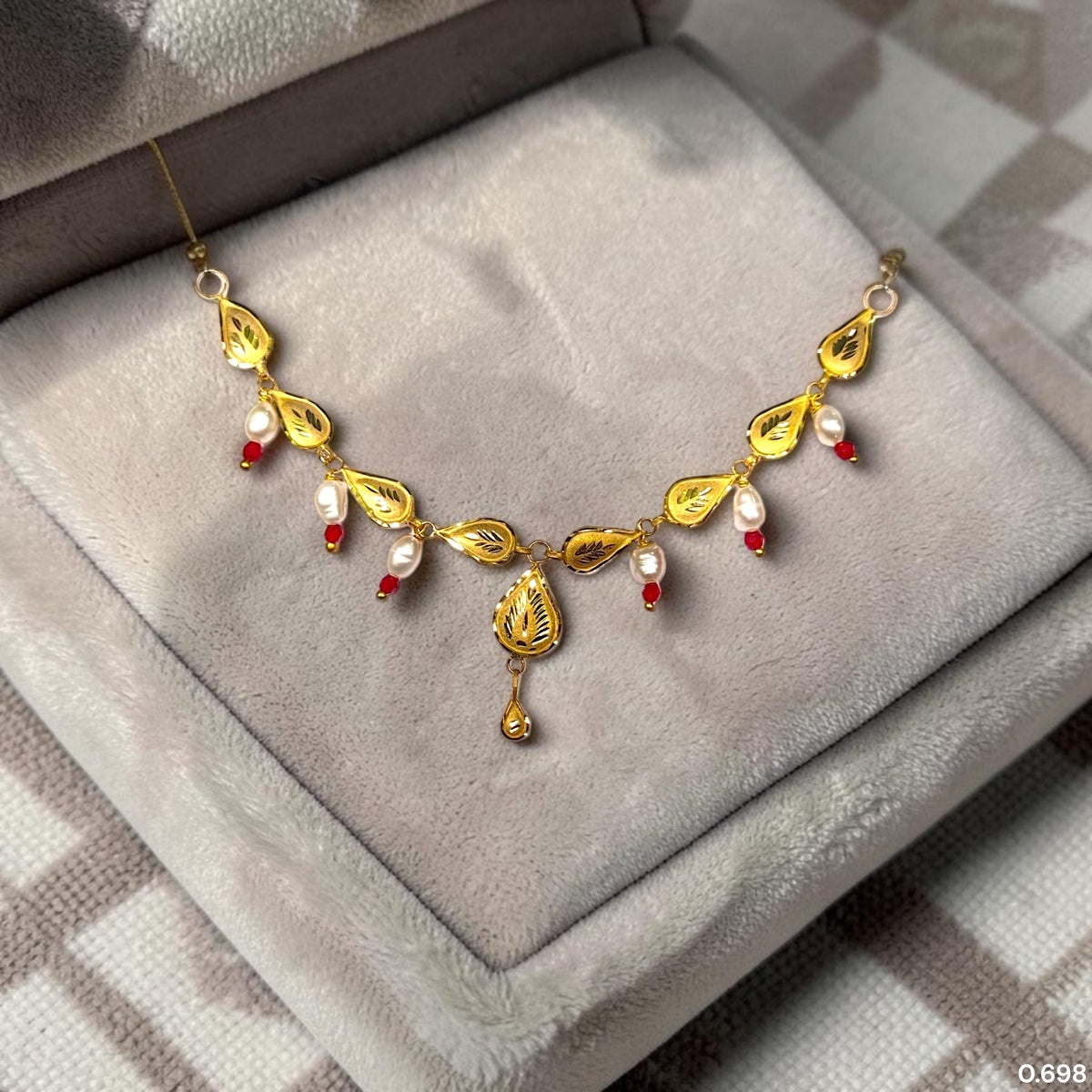 GOLD NECKLACE-(WGT: 0.698 GM APPROX) BIS CERTIFIED HUID HALLMARK 375 9KT GOLD NECKLACE 1 PIECE FOR WOMEN WITH FREE ADJUSTABLE TASSEL. (3AJSRM)