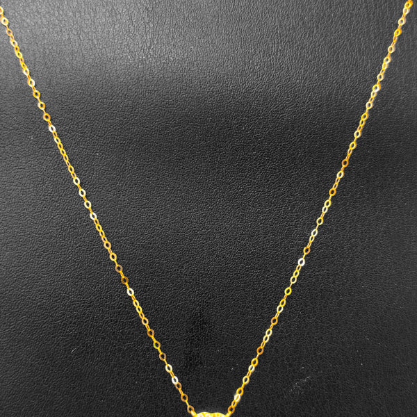 ভাইরাল টফু চেইন (GCS) TRJ WGT: 0.750 GM আনুমানিক 18KT HUID হলমার্ক সোনার চেইন সঙ্গে দুল 1 পিস 18 ইঞ্চি (শুধুমাত্র বিশেষ উপহারের জন্য) প্রতিদিন ব্যবহারের জন্য নয়। (মিলি বিক্রি হয়েছে)