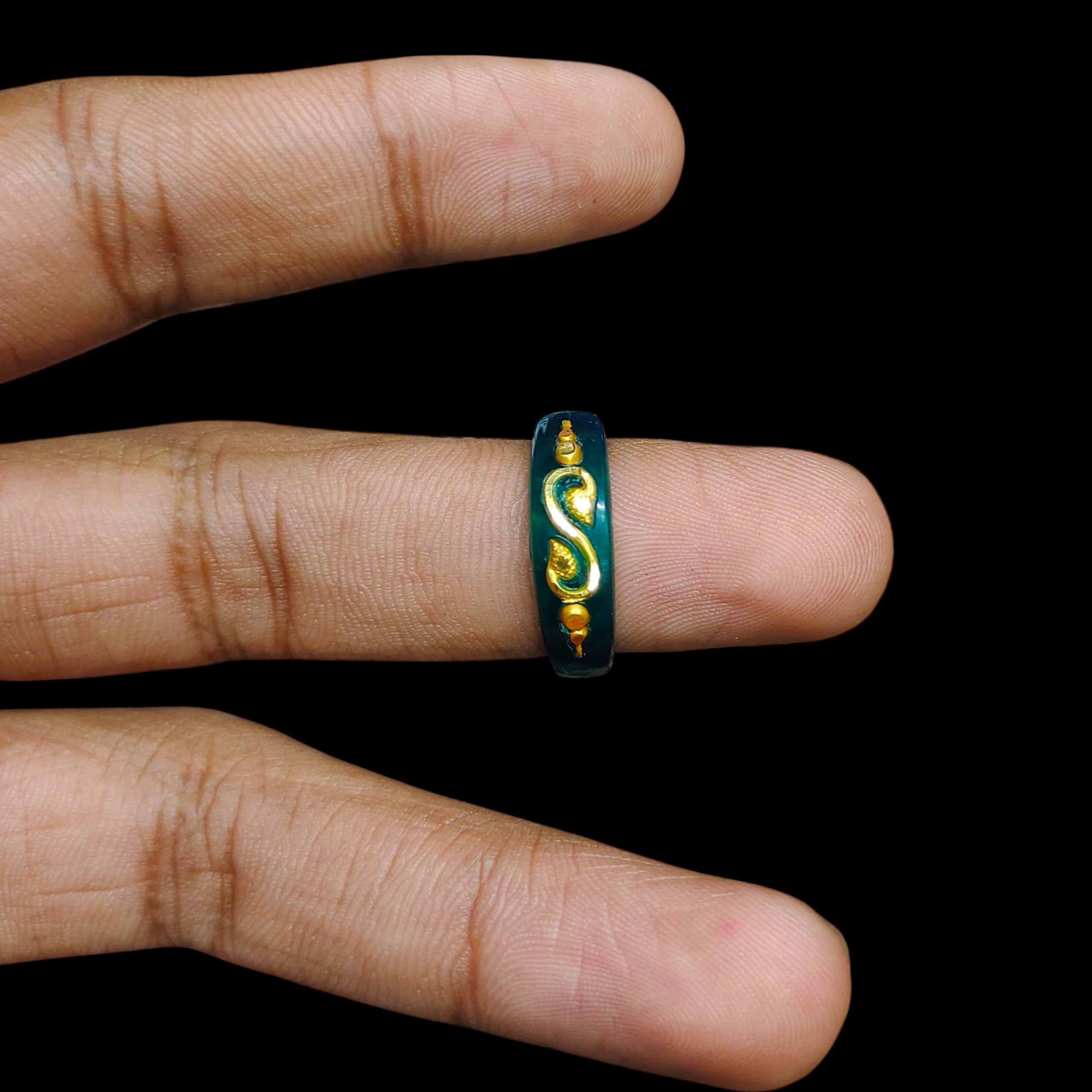 POLA RING-SIZE 15 (WGT: 0.480 GM APPROX) CERTIFIED BIS HALLMARK 916 22KT GOLD POLA RING 1 PIECE (BEST FOR DAILY WEAR OR GIFTING YOUR LOVE ONE).