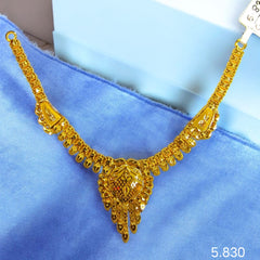 BIS CERTIFIED WGT: 5.830 GM APPROX HUID HALLMARK 22KT 916 GOLD NECKLACE CHOKER 1 PIECE FOR WOMEN(LAPPA DESIGN).