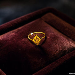 BABY JEWELLERY- TRJ WGT: 0.240 GM APPROX 22KT HUID HALLMARK GOLD BABY FINGER RING 1 PIECE FOR RICE CEREMONY & BIRTHDAY.