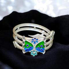 SILVER BANGLES- (SIZE 24) CERTIFIED BIS HALLMARK 925 SILVER (1.5 PATCH) BANGLE (MANIPUR DESIGN) APPROX WGT: 22.090 GM (1 PIECE) FOR REGULAR USE FOR WOMEN.