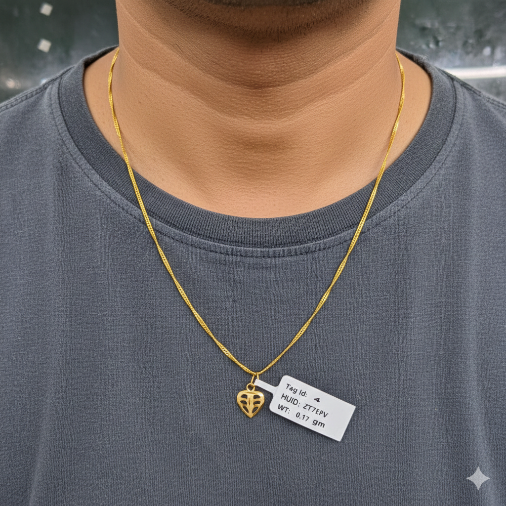 GOLD LOCKET BOYS- WGT: 0.170 GM APPROX BIS CERTIFIED HUID HALLMARK 9KT GOLD LOCKET FOR MEN 1 PIECE. (CHAIN NOT INCLUDED).