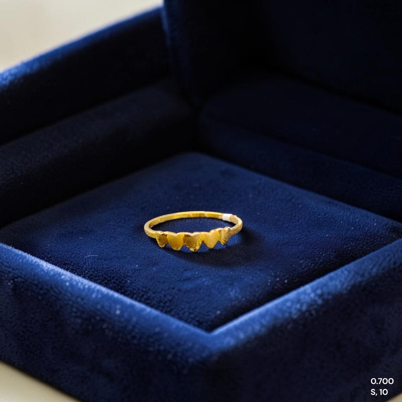 LADIES RING- (SIZE: 10) WGT: 0.700 GM APPROX 14KT HALLMARK GOLD RING FOR WOMEN 1 PIECE.