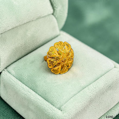 LADIES RING (5KI37Z)-(SIZE: ADJUSTABLE ) WGT: 2.010 GM APPROX BIS CERTIFIED HUID HALLMARK 375 9KT GOLD RING FOR WOMEN 1 PIECE.