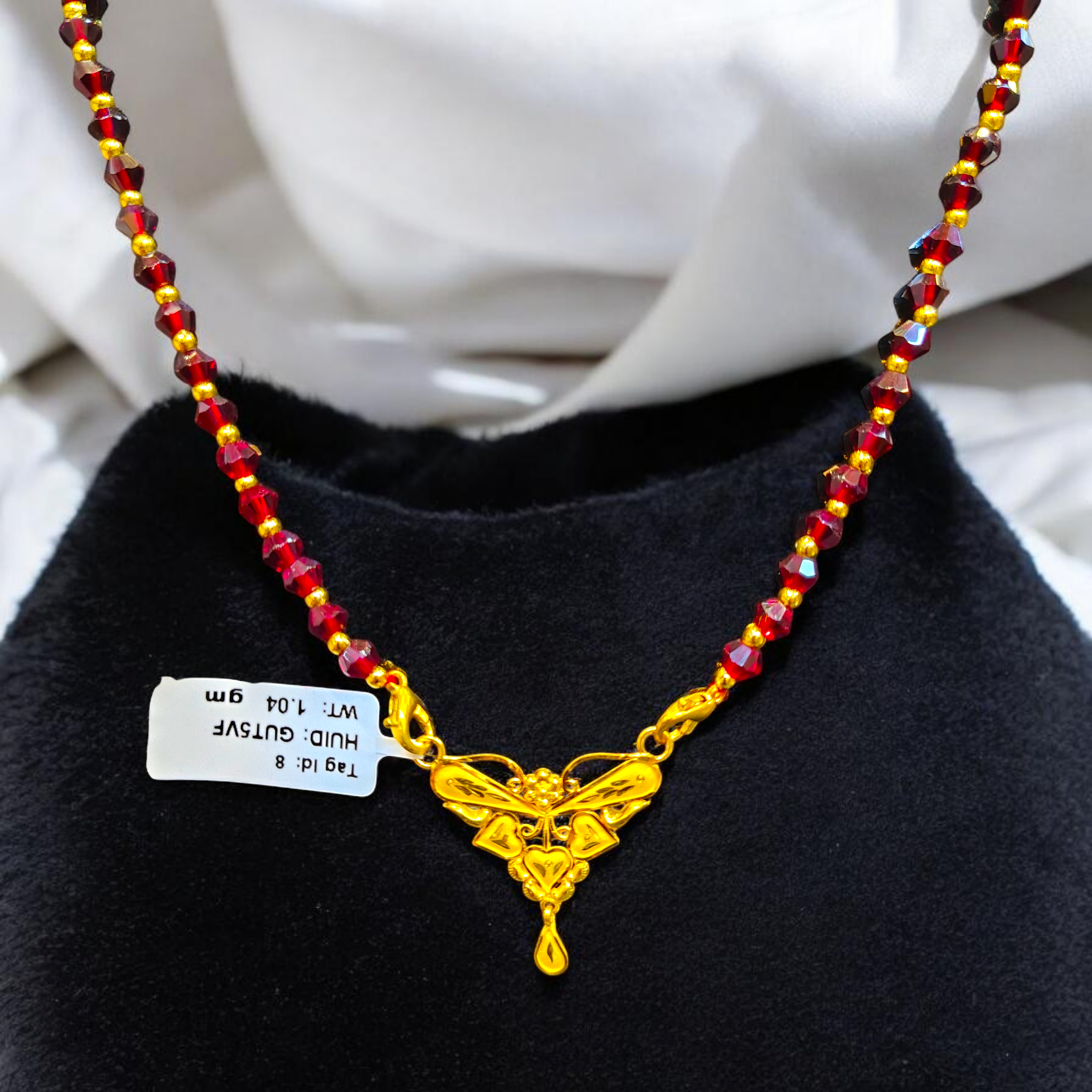 GOLD PENDANT- WGT: 1.040 GM APPROX 22KT HUID HALLMARK GOLD PENDANT MANGALSUTRA 1 PIECE WITH TASSEL.