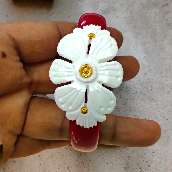 TILOTAMA SAKHA POLA (SIZE: 28) WGT: 0.250 GM APPROX. HUID HALLMARK 22KT GOLD POLA BANGLES 1 PIECE FOR GIFTING.(NP)
