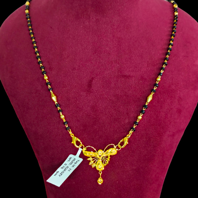 GOLD PENDANT- WGT: 0.760 GM APPROX 22KT HUID HALLMARK GOLD PENDANT MANGALSUTRA 1 PIECE WITH TASSEL.