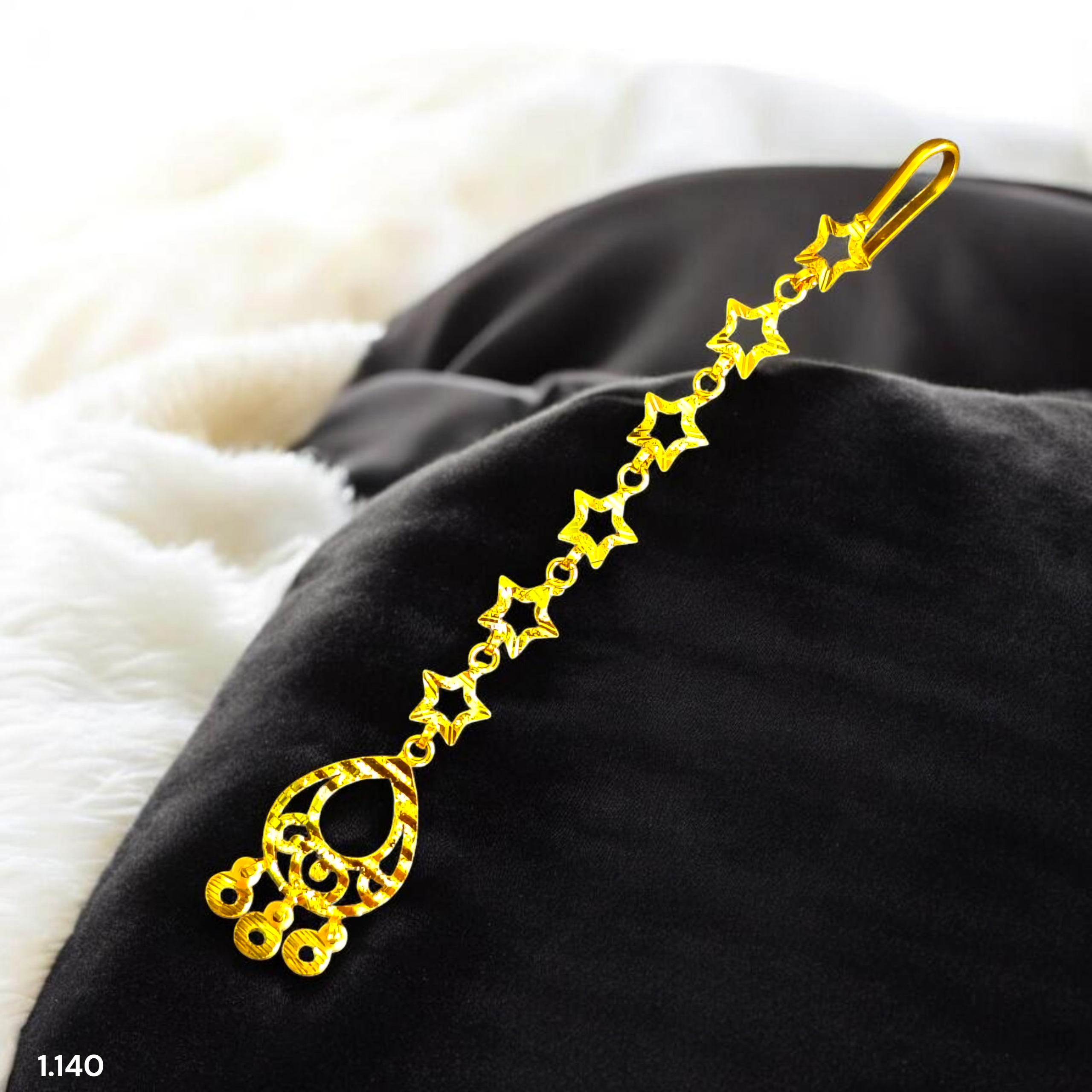 GOLD TICKLY- BIS CERTIFIED WGT: 1.140 GM APPROX HUID HALLMARK 375 9KT GOLD TICKLY (MANGTIKA) 1 PIECE FOR MARRIAGE.