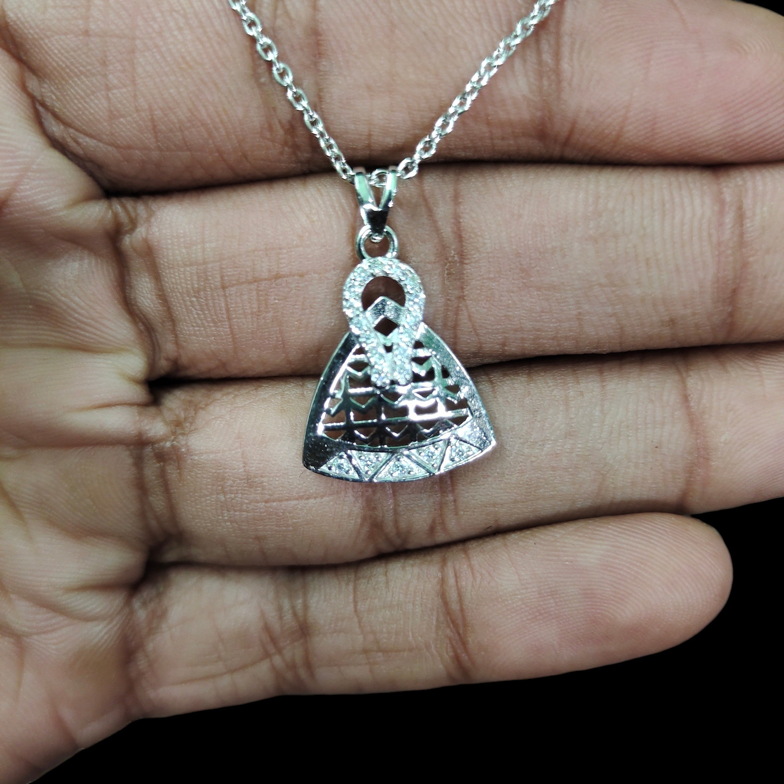SILVER PENDANT- 625 SILVER PENDANT SET WITH EARRINGS SOLD ON MRP) - *CHAIN INCLUDED* (NON EXCHANGEABLE ITEM)