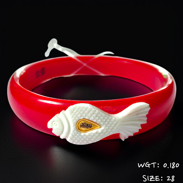 TILOTAMA SAKHA POLA (SIZE: 28) WGT: 0.180 GM APPROX. HUID HALLMARK 22KT GOLD POLA BANGLES 1 PIECE FOR GIFTING.(NP)