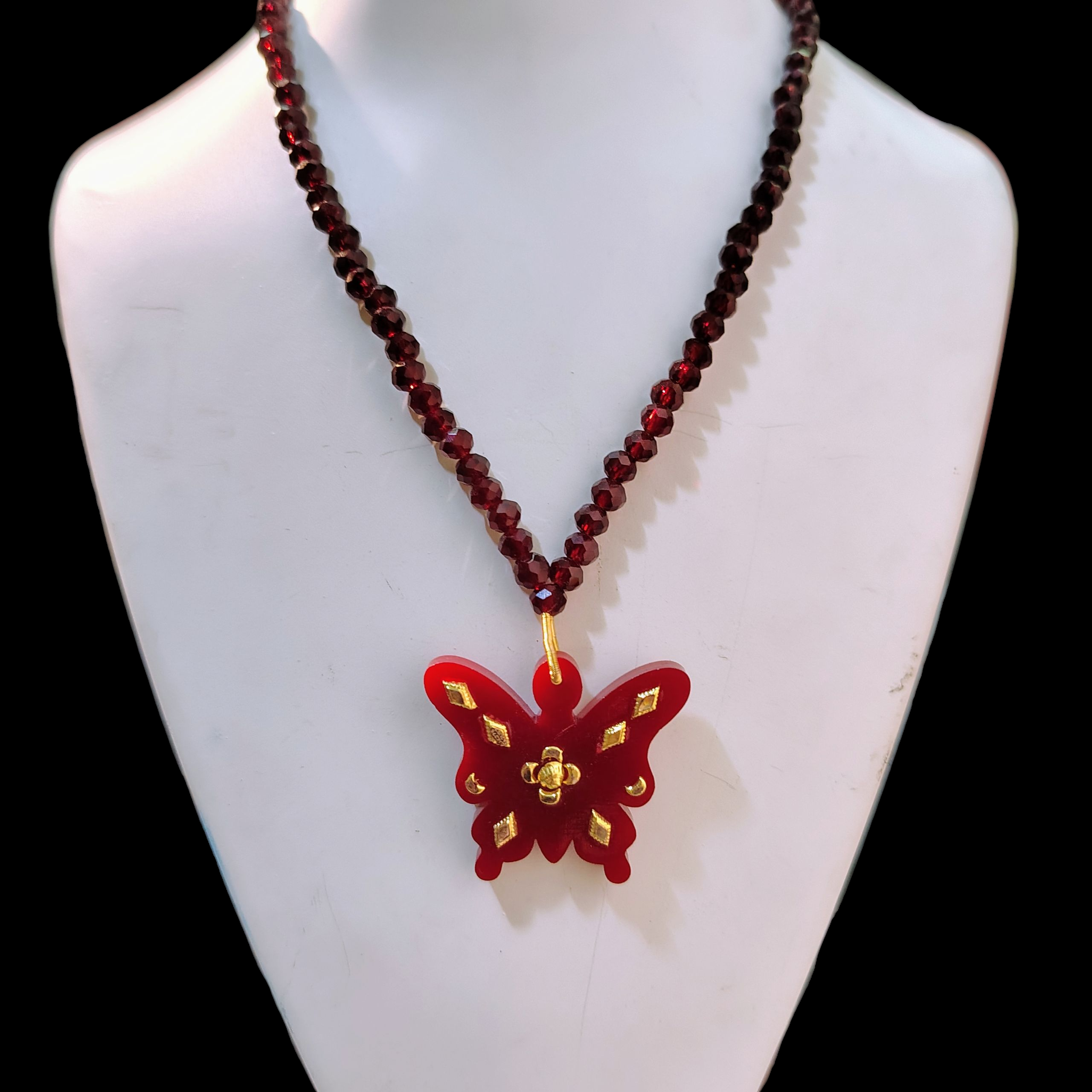 (GPL) BUTTERFLY DESIGN BIS CERTIFIED HUID HALLMARK 9KT GOLD POLA PENDANT (MINI) 1 PIECE WITH ADJUSTABLE TASSEL (BEST FOR GIFT) APPROX WGT: 0.120 GM SOLD ON MRP BY RAJLAXMI.