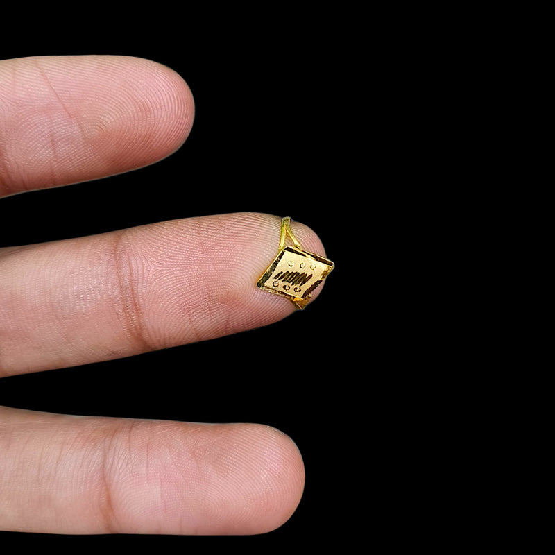 BABY JEWELLERY- TRJ (IIWK29) (WGT: 0.210 GM APPROX) 375 9KT HUID HALLMARK GOLD BABY FINGER RING 1 PIECE FOR RICE CEREMONY & BIRTHDAY.