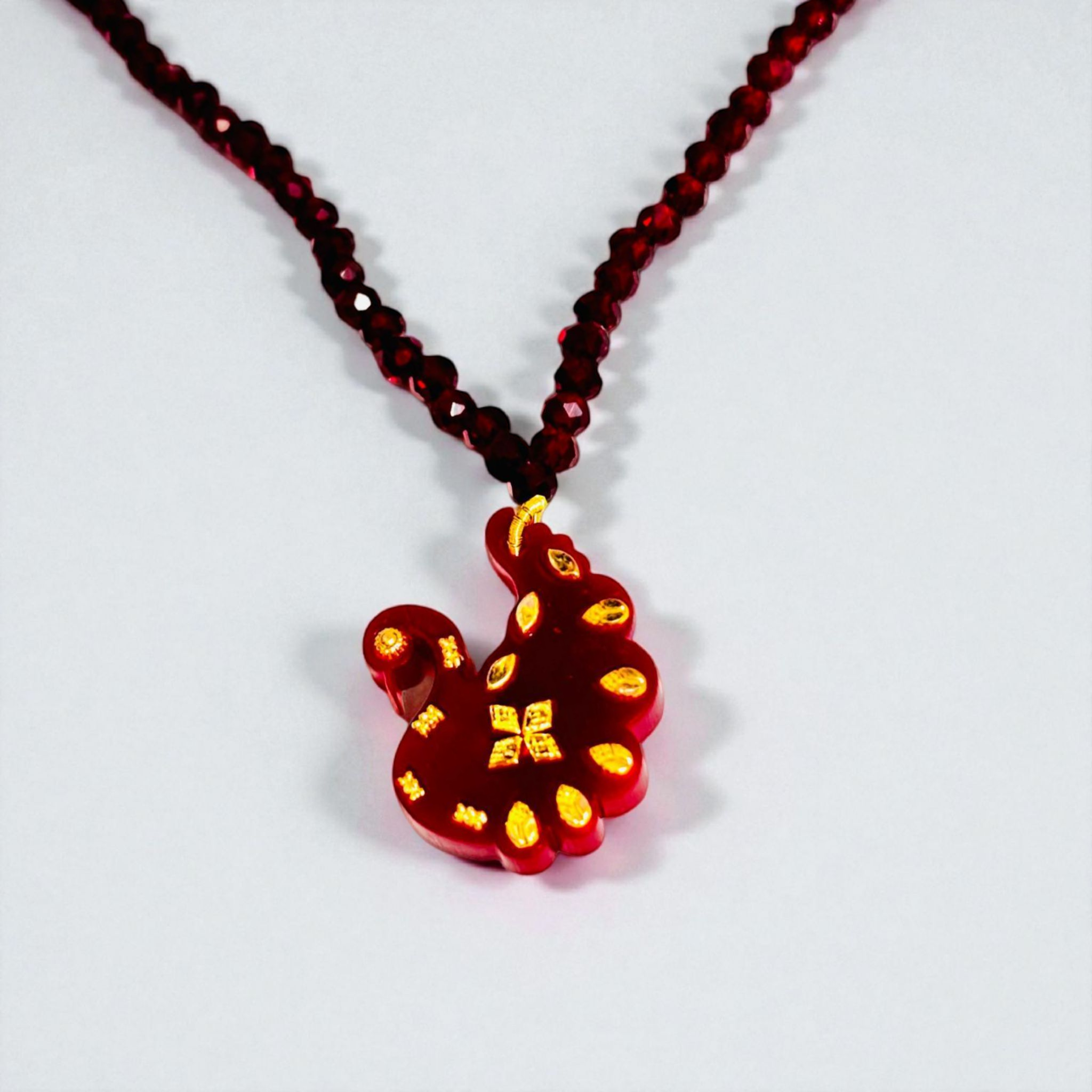 (GPL) PEGION DESIGN BIS CERTIFIED HUID HALLMARK 9KT GOLD POLA PENDANT (MINI) 1 PIECE WITH ADJUSTABLE TASSEL (BEST FOR GIFT) APPROX WGT: 0.120 GM SOLD ON MRP BY RAJLAXMI.