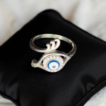 (PROTECT IN STYLE) EVIL EYE BANKOK IMPORTED BIS CERTIFIED HALLMARK 925 SILVER RING FOR WOMEN 1 PIECE- GET ANY DESIGN AS PER AVAILABLITY (SOLD ON MRP)