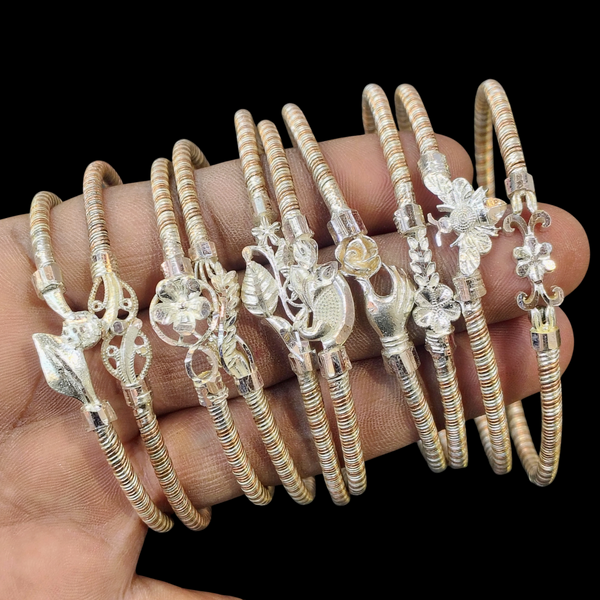 SILVER NOA- 625 SILVER NOA (3 DHATU PACH NOA 6 GM APPROX) SILVER+COPPER+IRON WITH SILVER MUKH (1 PIECE) SOLD ON MRP FOR MARRIED WOMEN (GET ANY DESIGN AS PER SIZE AVAILABILITY)