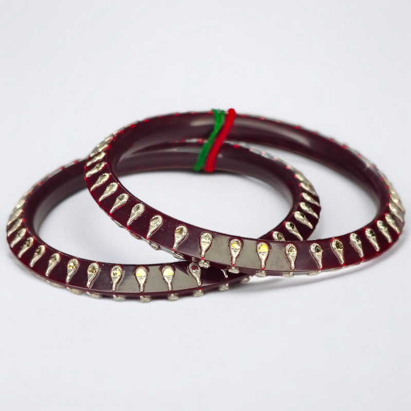 SILVER POLA- COFFEE LITE KANKAN DESIGN 995 ORIGINAL SILVER POLA BANGLES FOR WOMEN 1 PAIR - SOLD AS MRP BY RAJLAXMI.