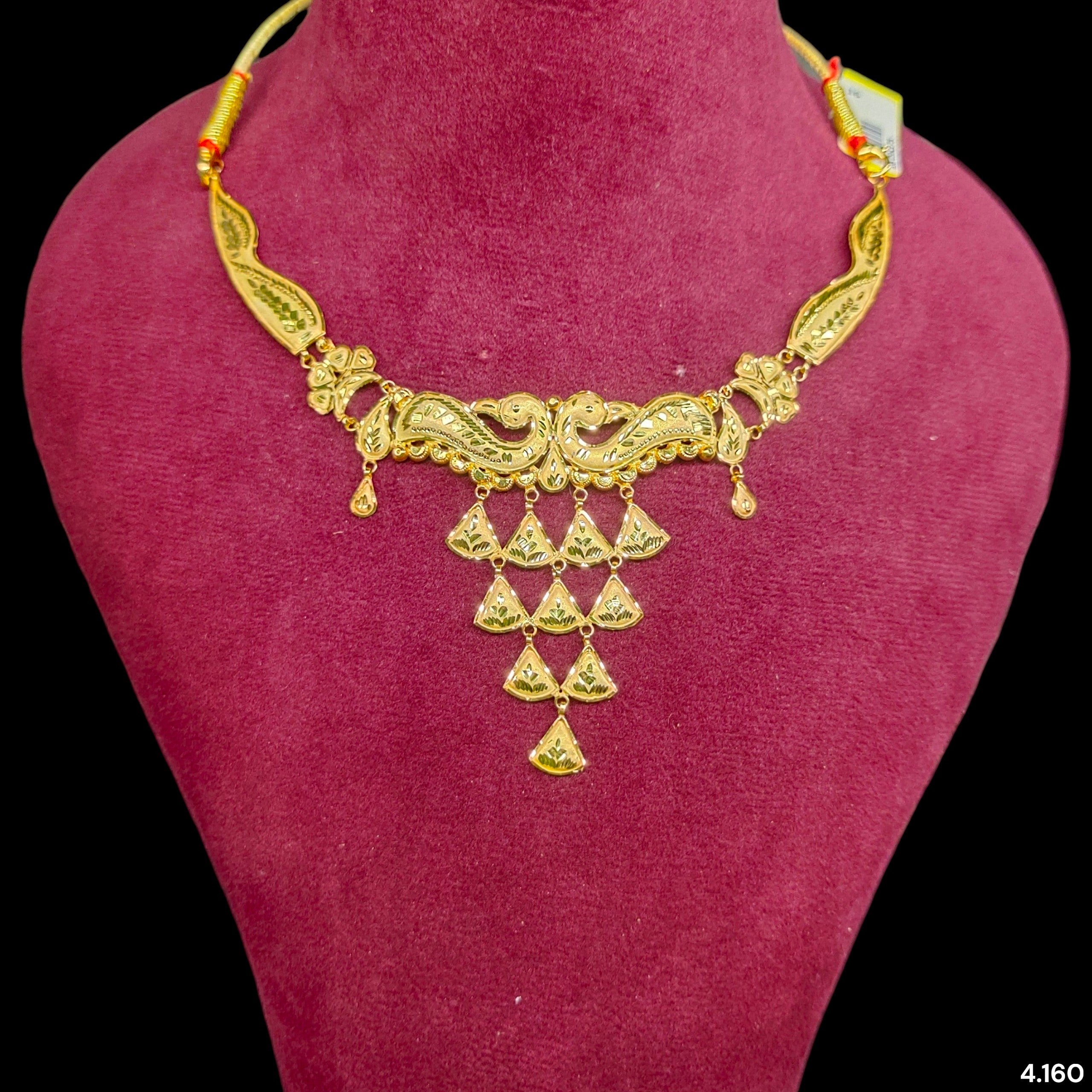 GOLD NECKLACE-(WGT: 4.160 GM APPROX) BIS CERTIFIED HUID HALLMARK 375 9KT GOLD NECKLACE 1 PIECE FOR WOMEN WITH FREE ADJUSTABLE TASSEL.(AUZ9ZV)