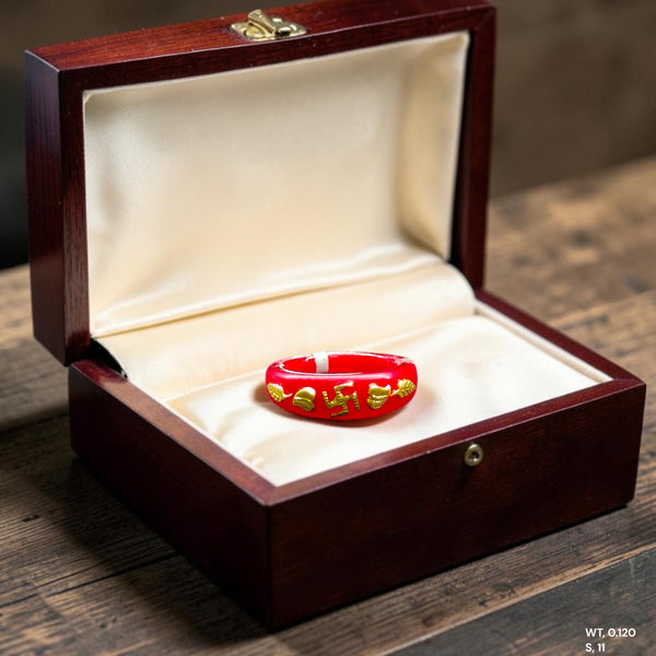 POLA RING-SIZE 11 (WGT: 0.120 GM APPROX) CERTIFIED BIS HALLMARK 916 22KT GOLD POLA RING 1 PIECE (BEST FOR DAILY WEAR OR GIFTING YOUR LOVE ONE).