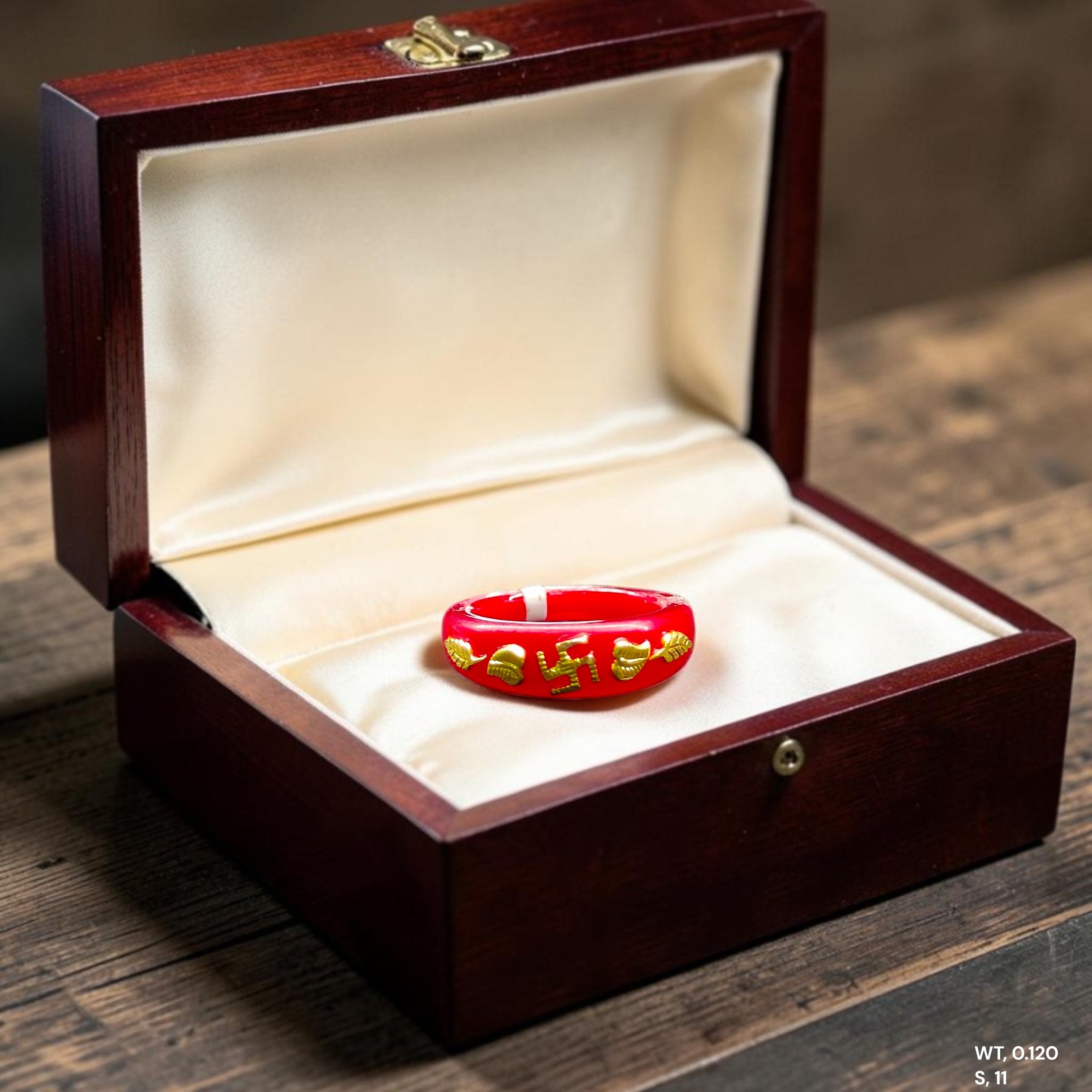 POLA RING-SIZE 11 (WGT: 0.120 GM APPROX) CERTIFIED BIS HALLMARK 916 22KT GOLD POLA RING 1 PIECE (BEST FOR DAILY WEAR OR GIFTING YOUR LOVE ONE).