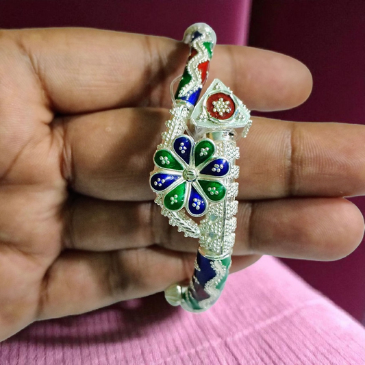 RAJLAXMI (SIZE 24) HALLMARK 925 SILVER BALA (MANIPUR DESIGN) APPROX WGT: 23.170 GM (1 PIECE) FOR REGULAR USE FOR WOMEN.