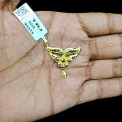 GPM9K- (WGT: 0.700 GM APPROX) BIS CERTIFIED HUID HALLMARK 375 9KT GOLD PENDANT FOR WOMEN 1 PIECE WITH FREE MANGALSUTRA & TASSEL. (AR7SQD)
