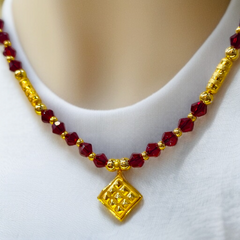 SQUAR CUT DESIGN (WGT: 0.180 GM APPROX) KDM GOLD LOCKET 1 PIECE WITH TASSEL (50 TONCH) BEST FOR GIFT IN MARRIAGE.
