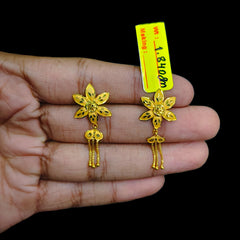 GOLD EARRINGS- (7679V2)-(N9V3SP) (WGT: 1.840 GM APPROX) BIS CERTIFIED HUID HALLMARK 916 22KT GOLD EARRINGS 1 PAIR FOR WOMEN.