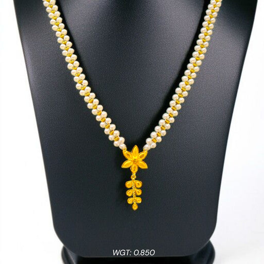 (GMP22) BIS CERTIFIED WGT: 0.850 GM APPROX HUID HALLMARK 916 22KT GOLD MOTI PENDANT 1 PIECE FOR YOUR BEAUTIFUL WIFE.