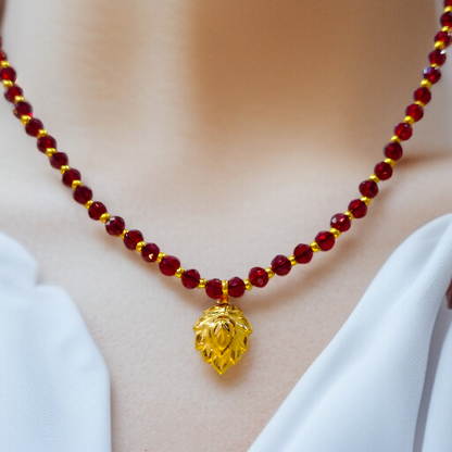 CACTUS DESIGN (WGT: 0.200 GM APPROX) KDM GOLD LOCKET 1 PIECE WITH TASSEL (50 TONCH) BEST FOR GIFT IN MARRIAGE.