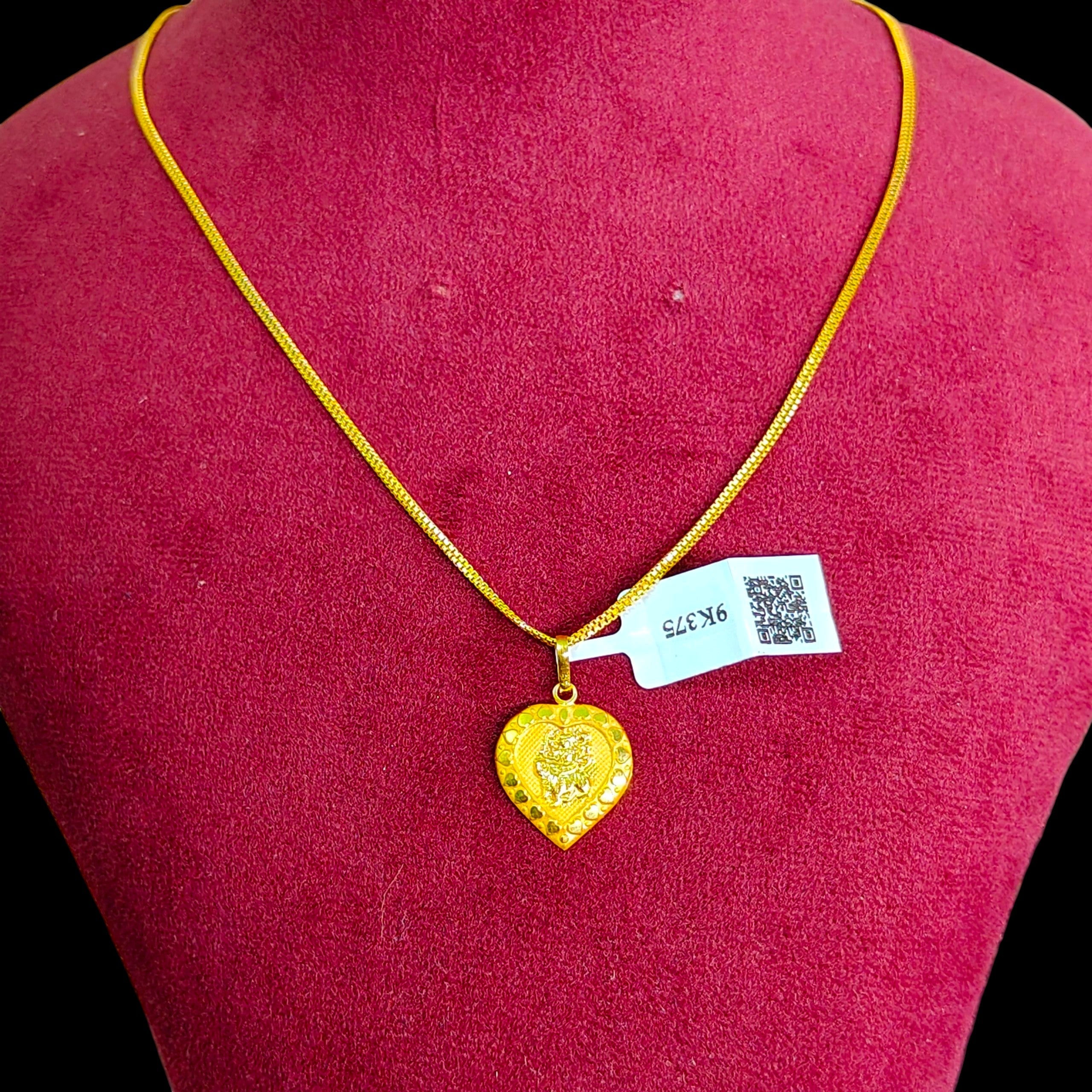 GOLD LOCKET - (WGT: 0.480 GM APPROX) BIS CERTIFIED HUID HALLMARK 9KT GOLD LOCKET 1 PIECE. (CHAIN NOT INCLUDED).