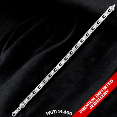 (ITALIAN IMPORTED JEWELLERY) BIS CERTIFIED HALLMARK 925 SILVER WRISTLET WGT: 14.400 GRAM 8.5
