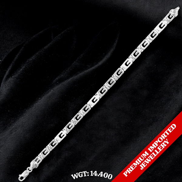(ITALIAN IMPORTED JEWELLERY) BIS CERTIFIED HALLMARK 925 SILVER WRISTLET WGT: 14.400 GRAM 8.5