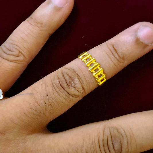TRJ (SIZE: 12) WGT: 1.510 GM APPROX BIS CERTIFIED HUID HALLMARK 9KT GOLD FINGER RING FOR WOMEN 1 PIECE FOR REGULAR USE.