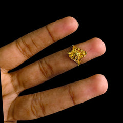LADIES RING- (SIZE: 13 ) WGT: 0.900 GM APPROX BIS CERTIFIED HUID HALLMARK 916 22KT GOLD RING FOR WOMEN 1 PIECE.