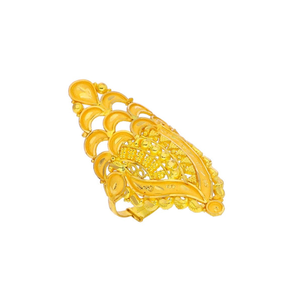 MADE TO ORDER (GFR22) BIS CERTIFIED HUID HALLMARK 916 22KT GOLD FINGER RING (ADJUSTABLE FREE SIZE) WGT: 3.700 GM APPROX (1 PIECE) FOR WOMEN (BLUE TAG PREMIUM SEGMENT JEWELLERY) -DELIVERY IN 25 DAYS.