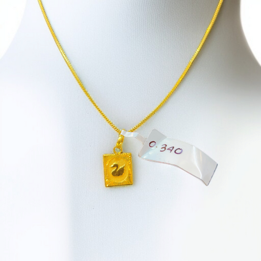 TRJ WGT: 0.340 GM APPROX KDM GOLD LOCKET 1 PIECE (50 TONCH) WITH ADJUSTABLE TASSEL.
