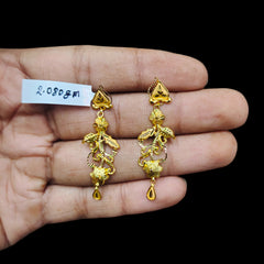 GOLD EARRINGS- BIS CERTIFIED WGT: 2.080 GM APPROX HUID HALLMARK 916 22KT GOLD EARRINGS 1 PAIR FOR WOMEN.