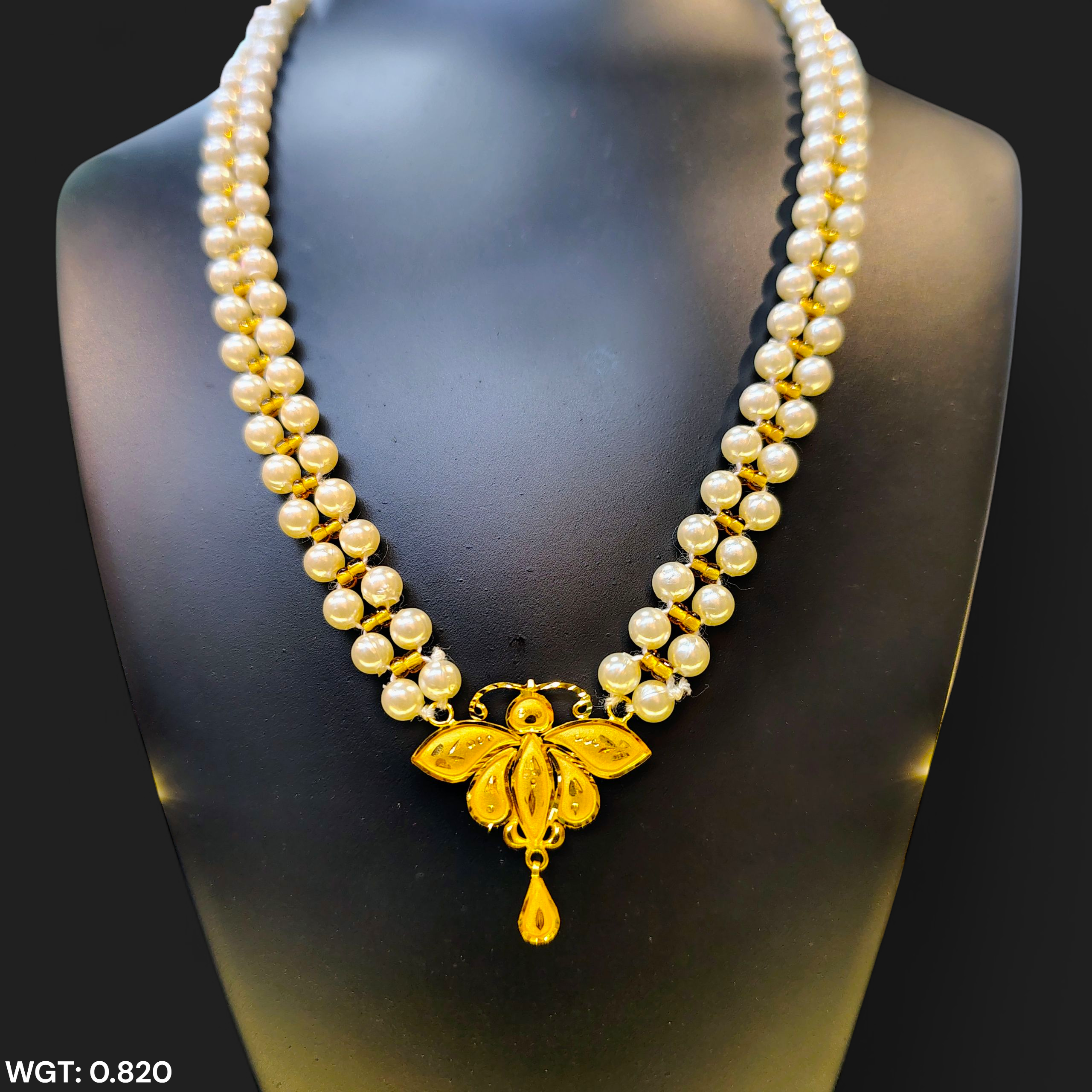 (GMP22) BIS CERTIFIED WGT: 0.820 GM APPROX HUID HALLMARK 916 22KT GOLD MOTI PENDANT 1 PIECE FOR YOUR BEAUTIFUL WIFE.