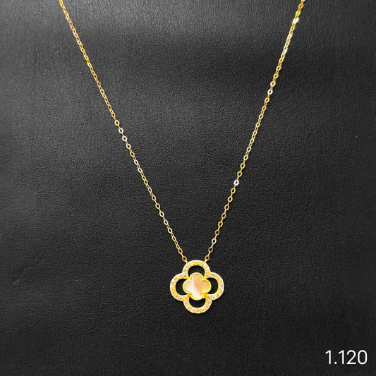 VIRAL TOFU CHAIN (GCS) TRJ WGT: 1.120 GM APPROX 18KT HUID HALLMARK GOLD CHAIN WITH PENDANT 1 PIECE 18 INCH (FOR SPECIAL GIFT ONLY)