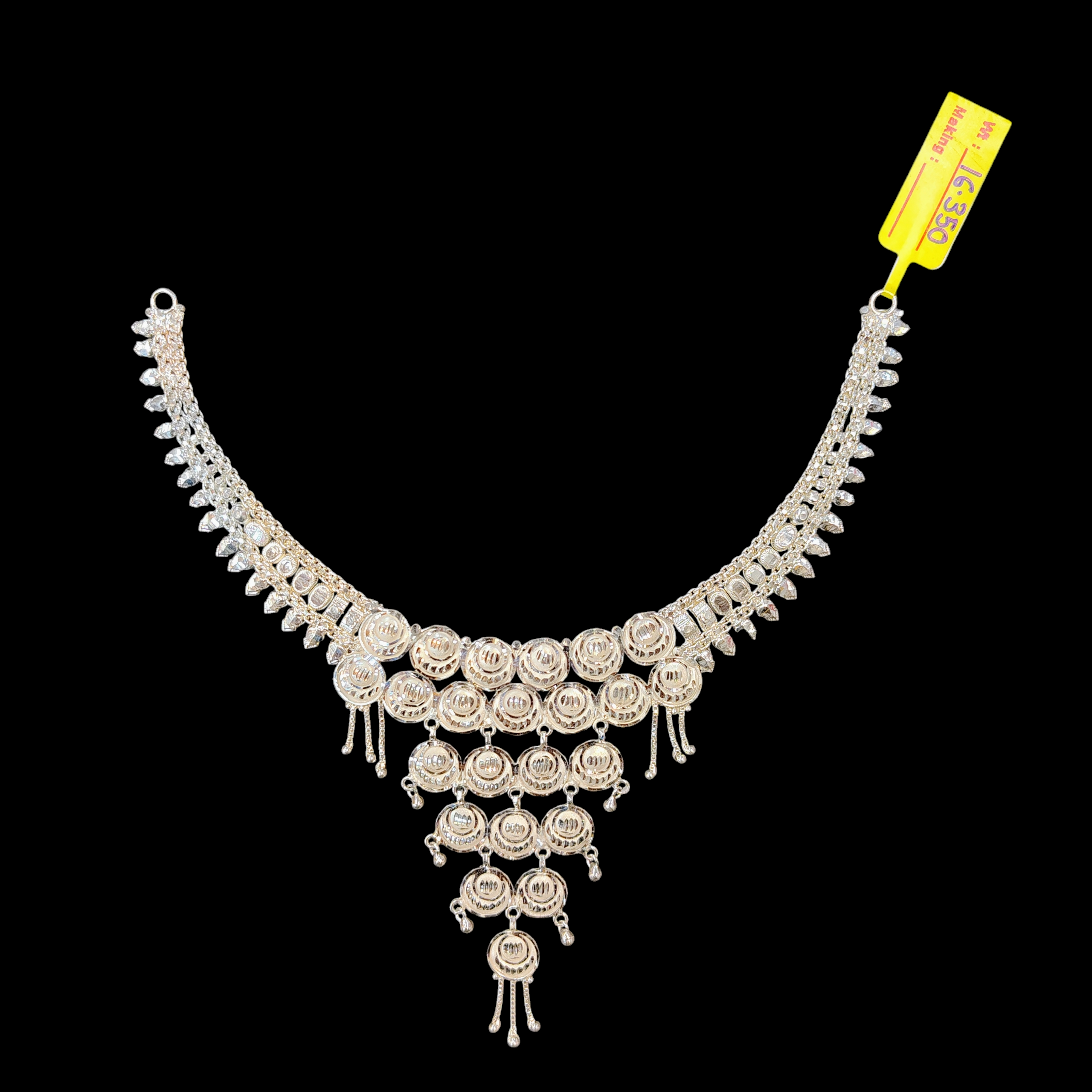 SILVER NECKLACE- CERTIFIED HALLMARK 925 SILVER NECKLACE APPROX WGT: 16.350 GM (1 PIECE) WITH TASSEL FOR BEAUTIFUL WOMEN.