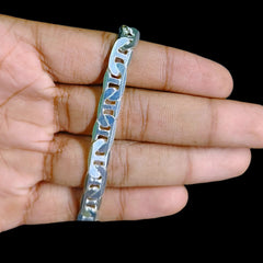 SILVER WRISTLET- (A55) (WGT: 19.600 GM APPROX) BIS HALLMARK 925 SILVER WRISTLET FOR MEN 8