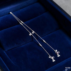 SILVER PAYEL- (A27) (WGT: 13.700 GM APPROX) 625 SILVER PAYEL (ANKLET) 1 PAIR LENGTH: 10