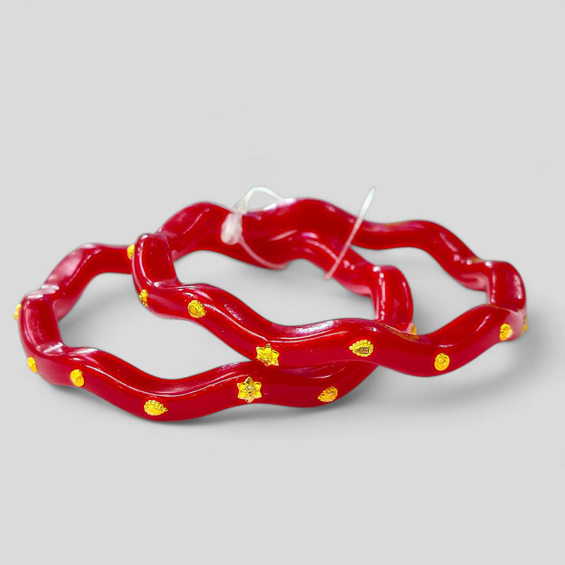 (GREAT FREEDOM OFFER) SUPER BEKI POLA - HUID HALLMARK 22KT GOLD POLA BANGLES 1 PAIR FOR GIFTING.(NP)