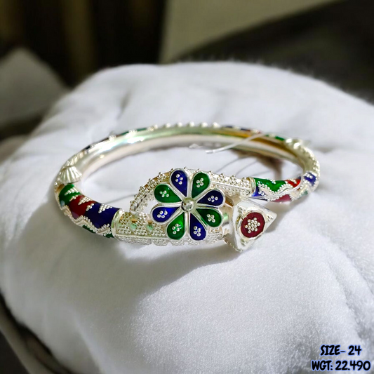 (GREAT FREEDOM SALE) RAJLAXMI (SIZE 24) HALLMARK 925 SILVER BALA (MANIPUR DESIGN) APPROX WGT: 22.490 GM (1 PIECE) FOR REGULAR USE FOR WOMEN.